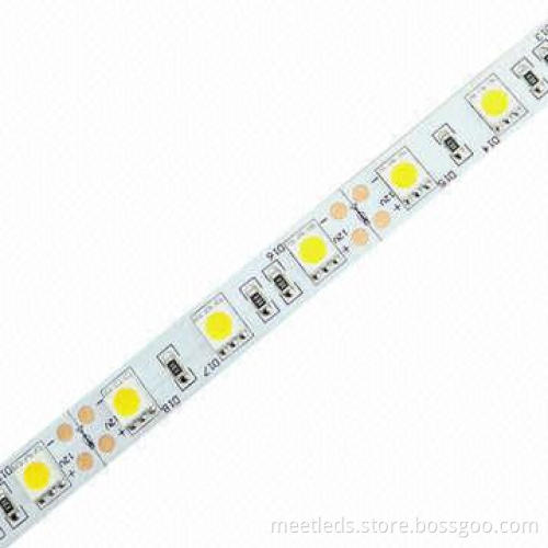 SMD5050 Tri Chip Silicone Tube IP67 Waterproof Flexible LED Strip with 60pcs LEDs Per Meter, 12V DC